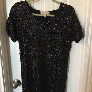Short Sleeve Sequin Dress